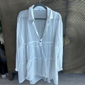 Flowy sheer mini dress/tunic